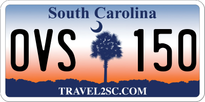SC license plate OVS150