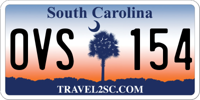 SC license plate OVS154