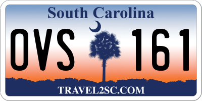 SC license plate OVS161