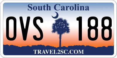 SC license plate OVS188