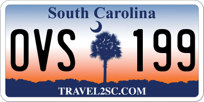 SC license plate OVS199