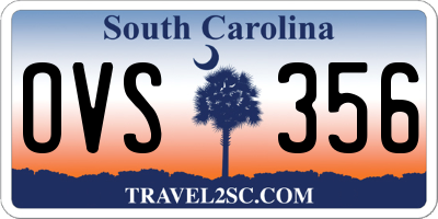 SC license plate OVS356