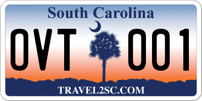 SC license plate OVT001