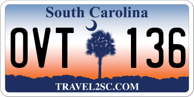 SC license plate OVT136