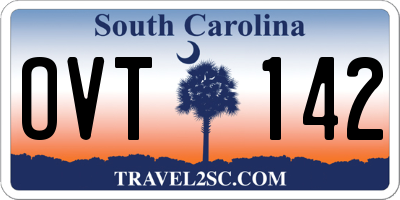 SC license plate OVT142