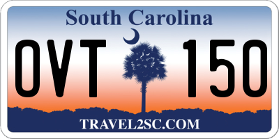 SC license plate OVT150