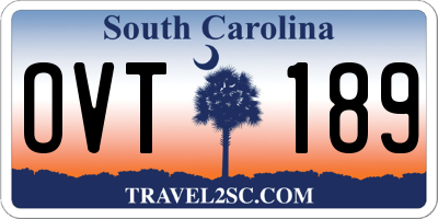 SC license plate OVT189