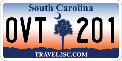SC license plate OVT201