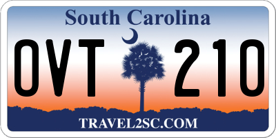 SC license plate OVT210