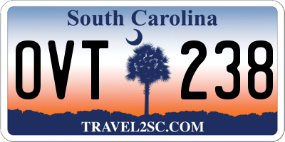 SC license plate OVT238