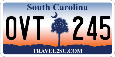 SC license plate OVT245
