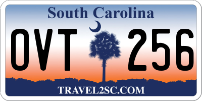 SC license plate OVT256