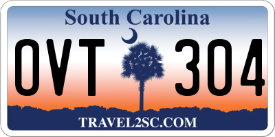 SC license plate OVT304
