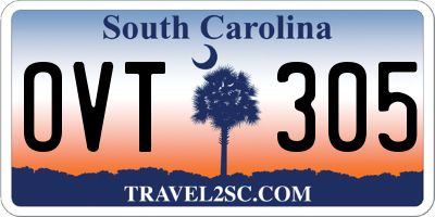SC license plate OVT305