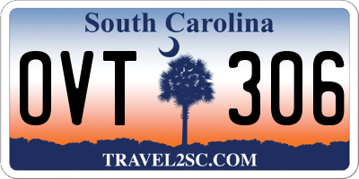 SC license plate OVT306