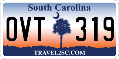 SC license plate OVT319