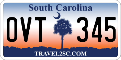 SC license plate OVT345