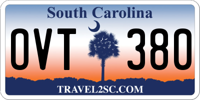 SC license plate OVT380