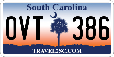 SC license plate OVT386