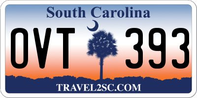 SC license plate OVT393