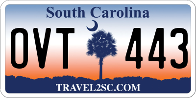 SC license plate OVT443