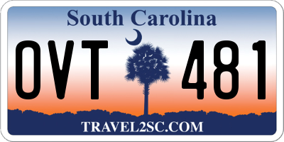 SC license plate OVT481