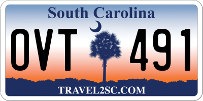 SC license plate OVT491