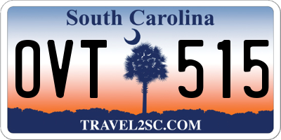 SC license plate OVT515