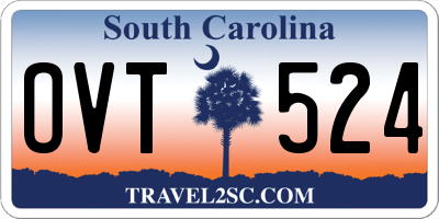 SC license plate OVT524