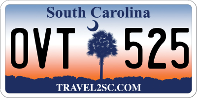 SC license plate OVT525