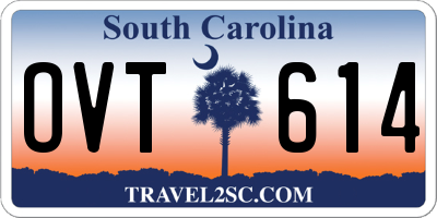 SC license plate OVT614