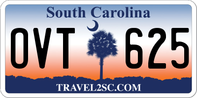 SC license plate OVT625