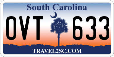 SC license plate OVT633