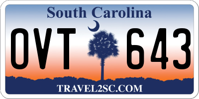 SC license plate OVT643