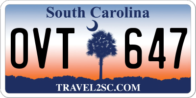 SC license plate OVT647