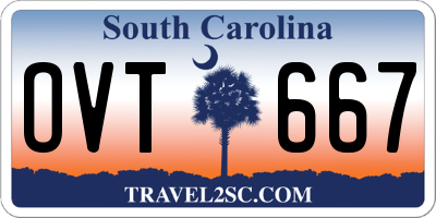 SC license plate OVT667