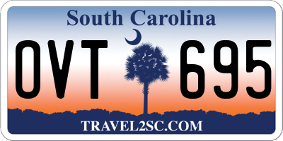SC license plate OVT695