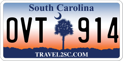 SC license plate OVT914