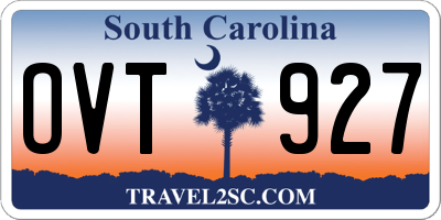 SC license plate OVT927
