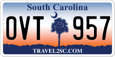 SC license plate OVT957
