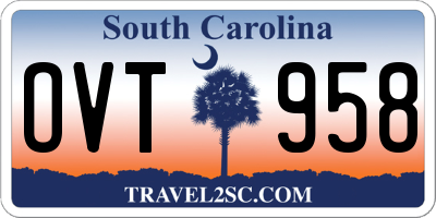 SC license plate OVT958