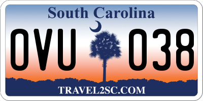 SC license plate OVU038