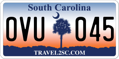 SC license plate OVU045