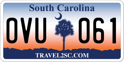 SC license plate OVU061