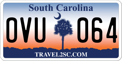 SC license plate OVU064