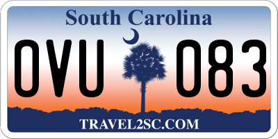 SC license plate OVU083