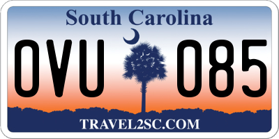SC license plate OVU085