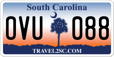 SC license plate OVU088