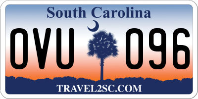 SC license plate OVU096