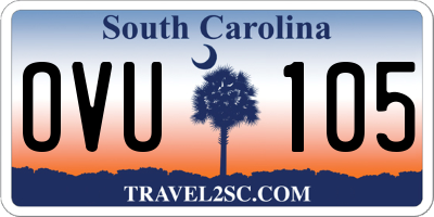 SC license plate OVU105